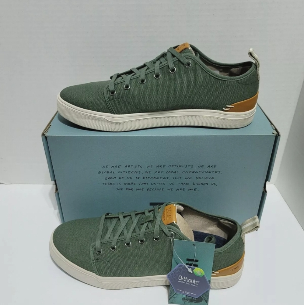 🎉HP🎉TOMS Men's TRVL LITE Sneaker Bonsai Green Canvas